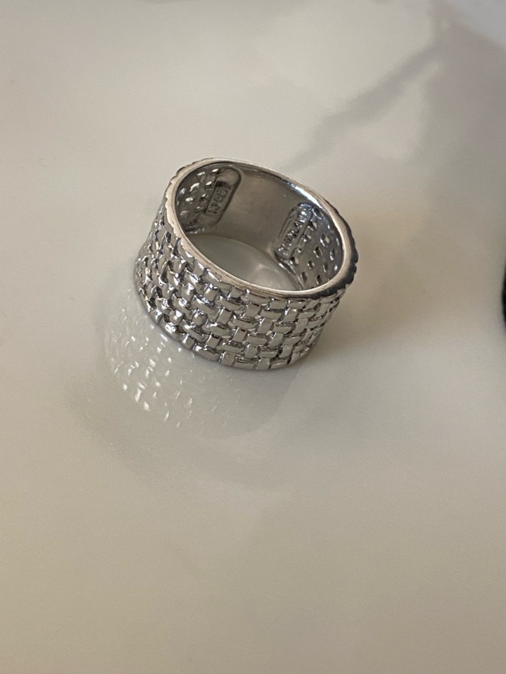 Sterling Silver Woven Band Ring - Picture 2 of 5